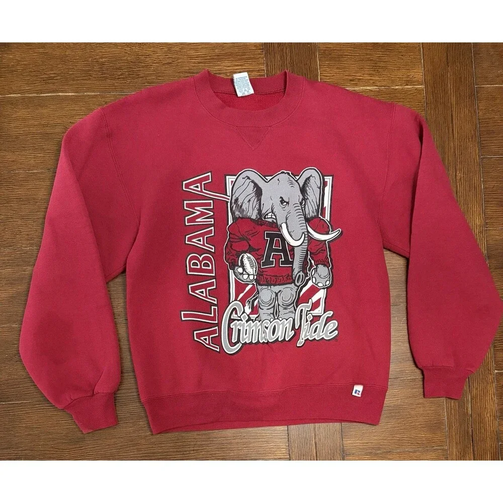 Vintage Alabama Crimson Tide Men’s Size M Russell Athletic Made In USA Crewneck